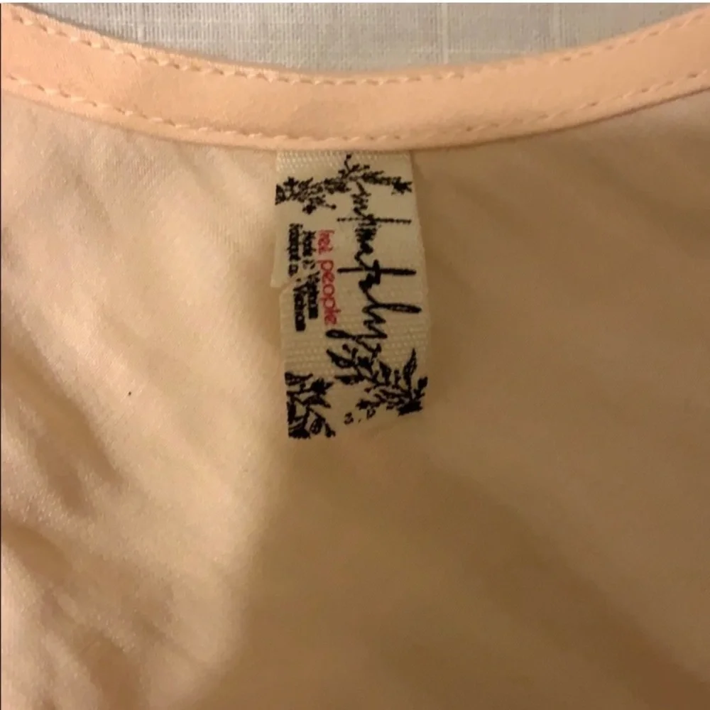Free People Peach Tie-Front Racerback Tank